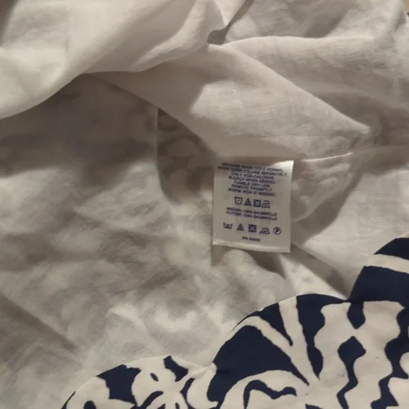 Lands End Navy Blue and White Dress Size 10 - Picture 12 of 15